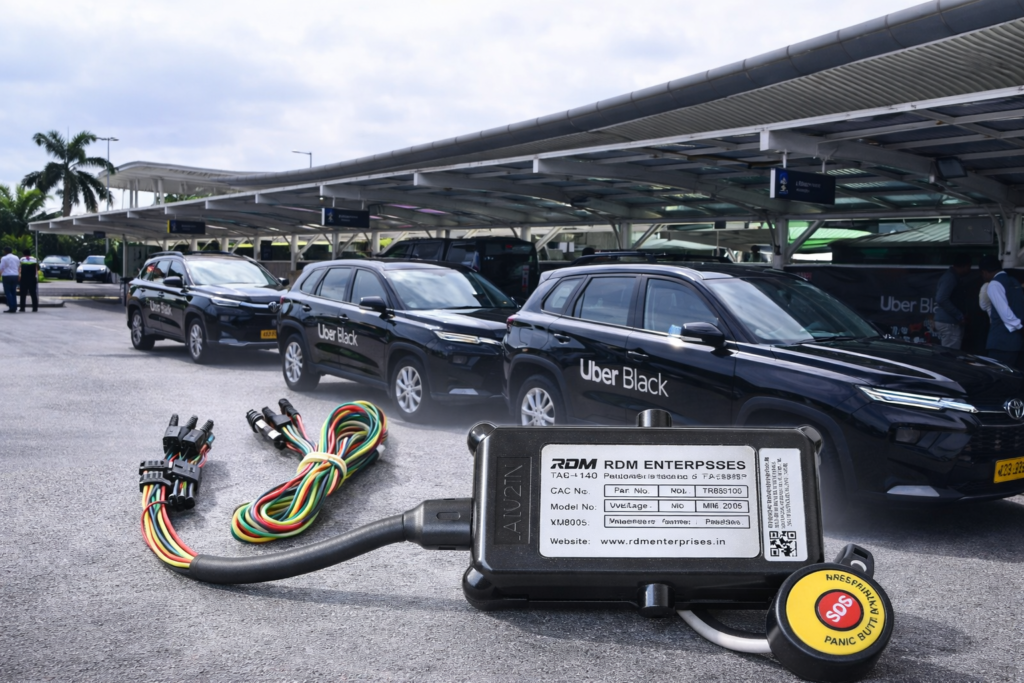 AIS 140 GPS tracker with panic button installed for commercial vehicles in Bangalore Karnataka