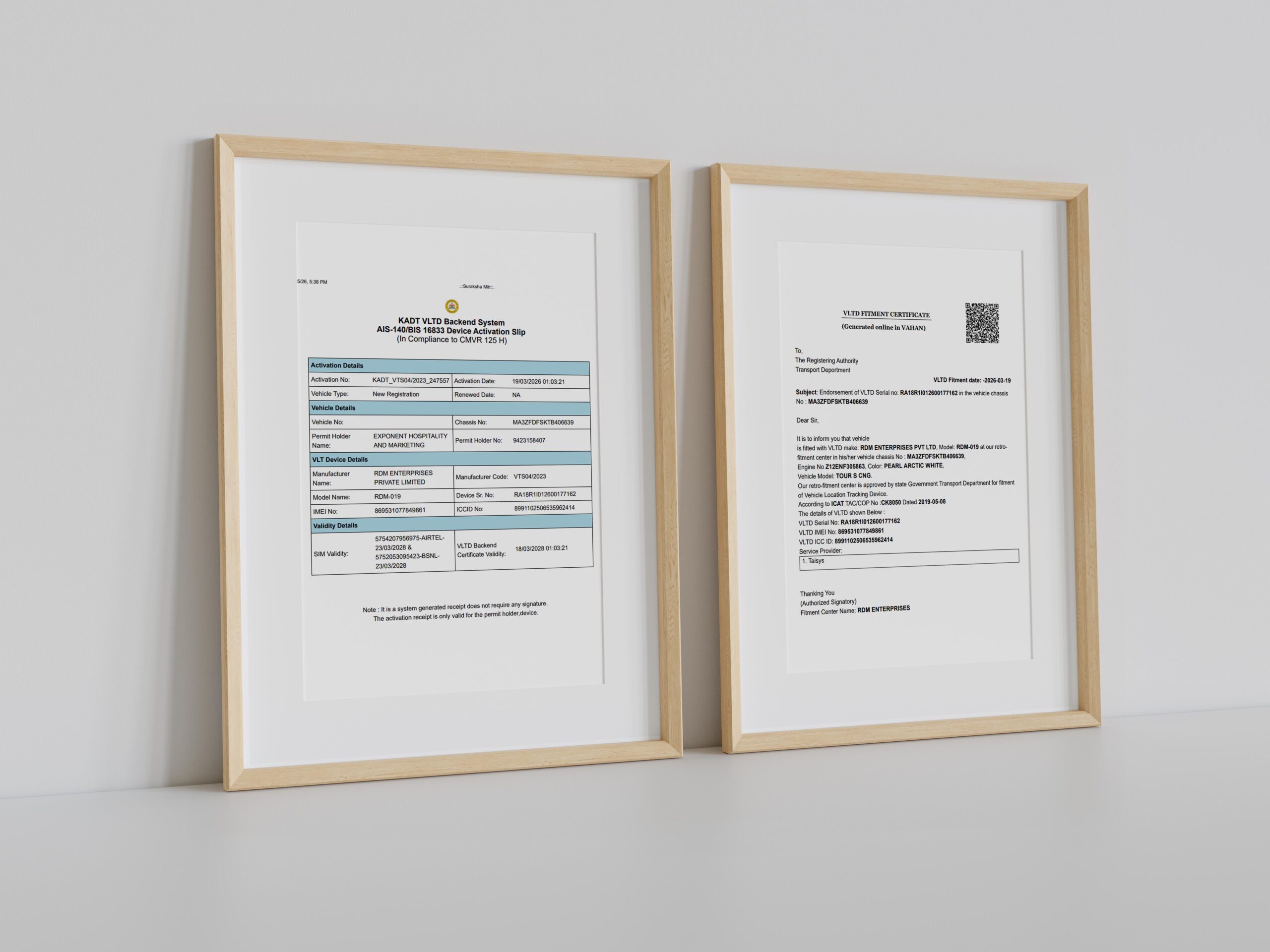 AIS 140 GPS activation process and VAHAN fitment certificate support dashboard